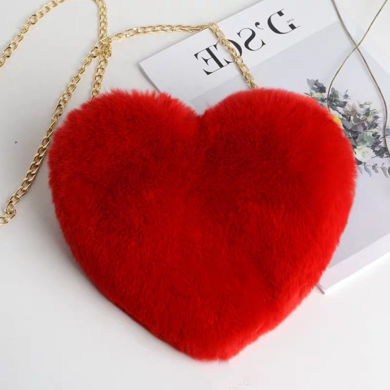 Plush Chain Shoulder Bag