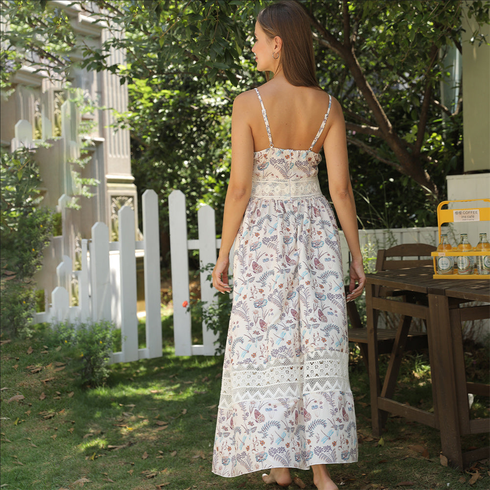 Floral Suspender Dress