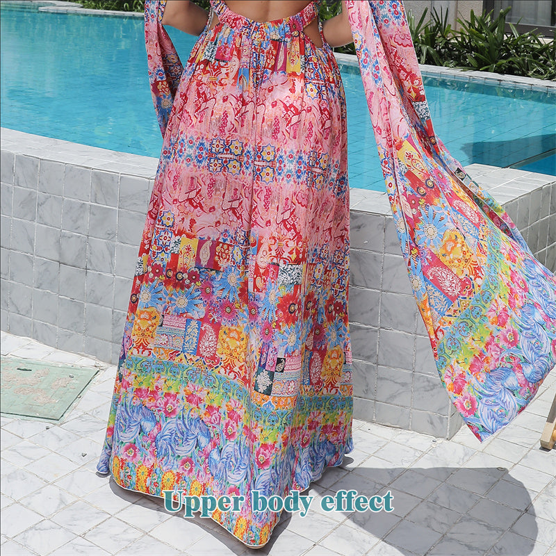 Floral Flare Hem Dress