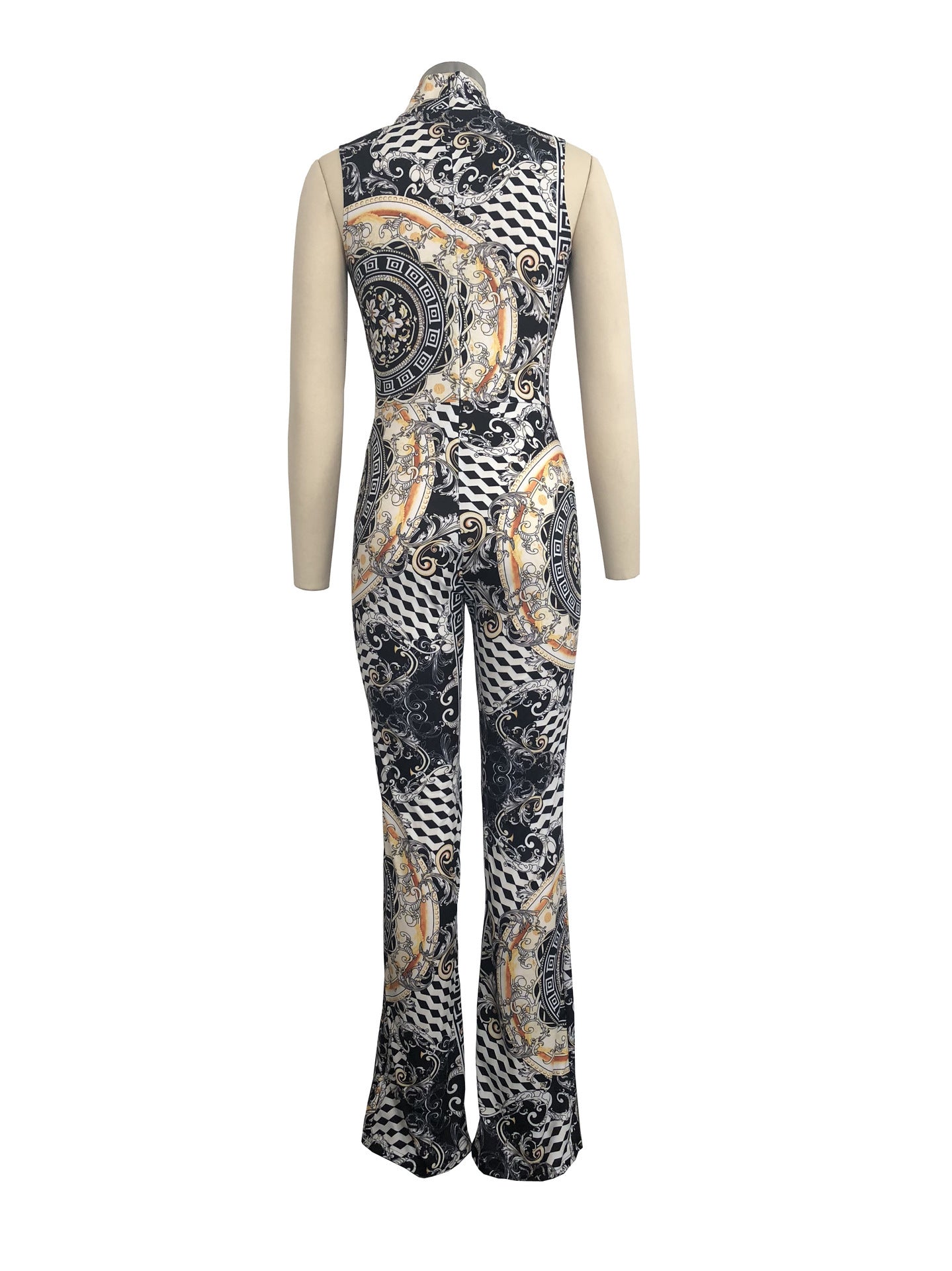 Printed Sleeveless Jumpsuit