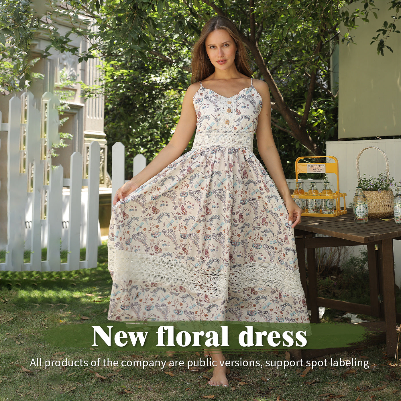 Floral Suspender Dress