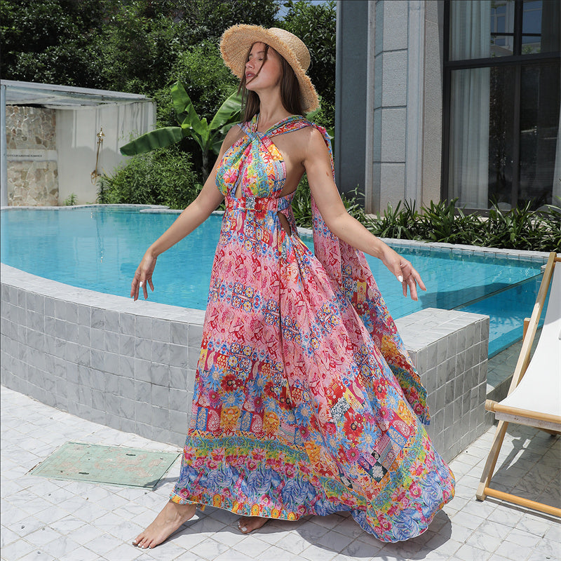 Floral Flare Hem Dress