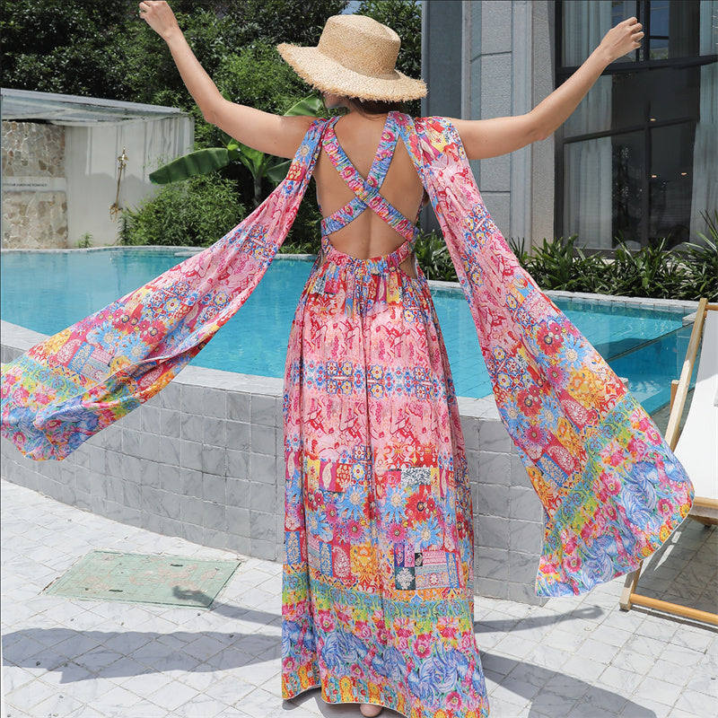 Floral Flare Hem Dress