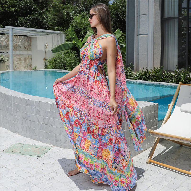 Floral Flare Hem Dress